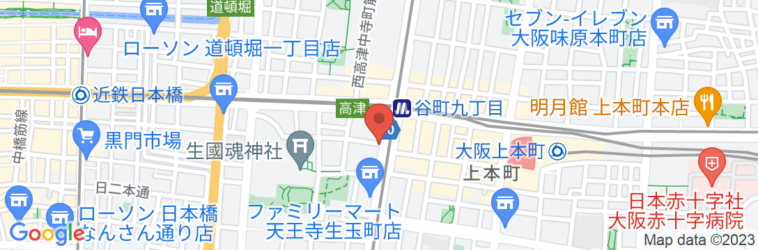 ダイナスティホテル大阪の地図
