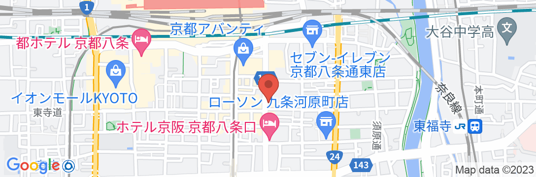 Hotel The M’s Kyotoの地図