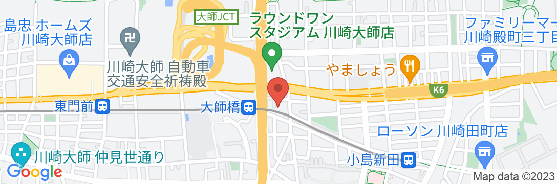 Tabist ビジネスホテル 多満ち 川崎の地図