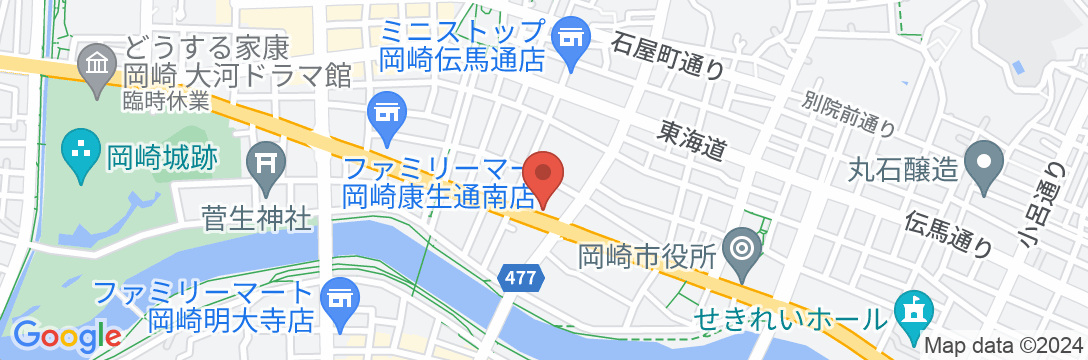 ホテルリブマックス岡崎の地図