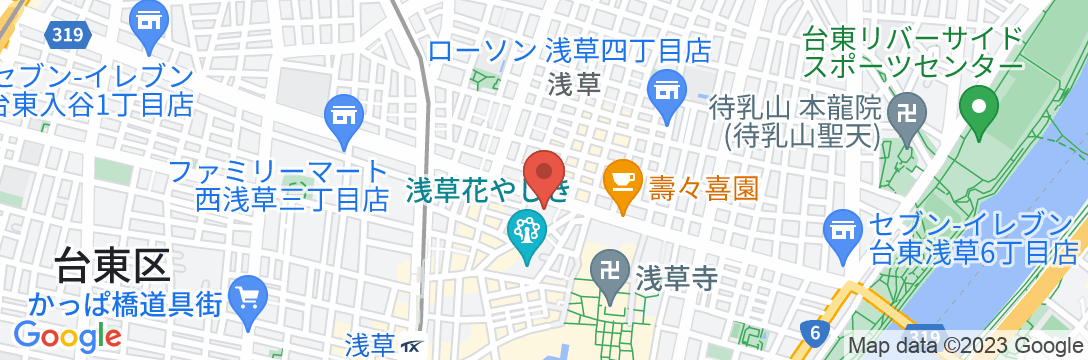 THE KANZASHI TOKYO ASAKUSA(ザ カンザシ 東京 浅草)の地図