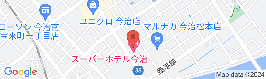 天然温泉 海道の湯 スーパーホテル今治の地図