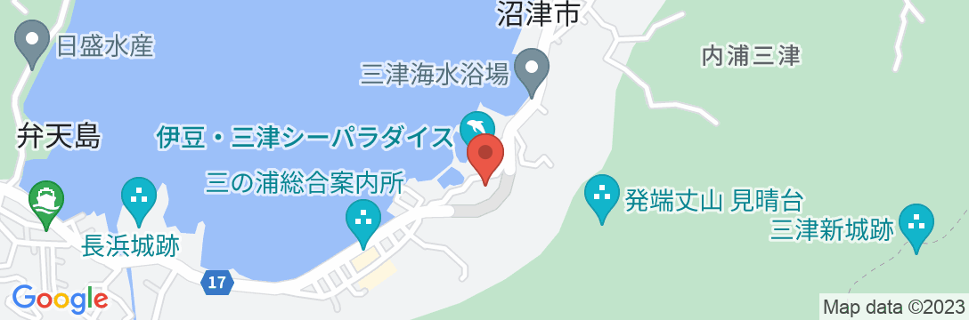 伊豆三津浜国際旅館しおさいの地図