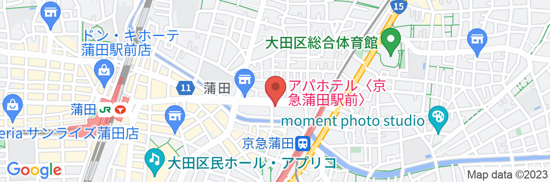 アパホテル〈京急蒲田駅前〉の地図