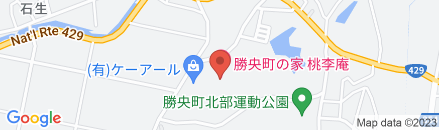 勝央町の家 桃李庵の地図
