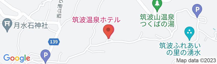 筑波温泉ホテルの地図