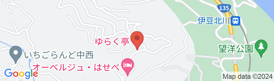 伊豆熱川温泉 ゆらく亭の地図