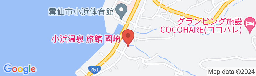 小浜温泉 旅館 國崎の地図