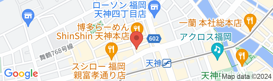 ホテルオリエンタルエクスプレス福岡天神の地図