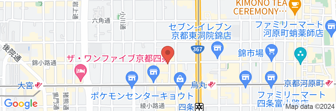 コンフォートイン京都四条烏丸の地図