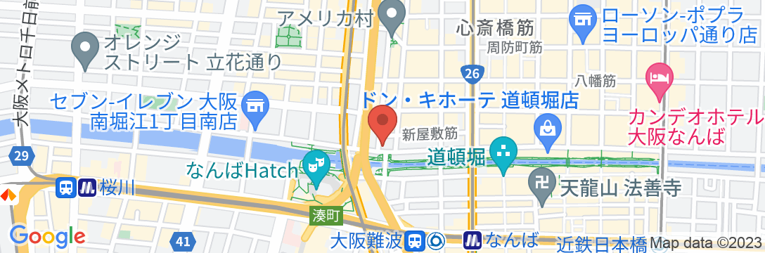 アパホテル〈なんば心斎橋西〉(全室禁煙)の地図
