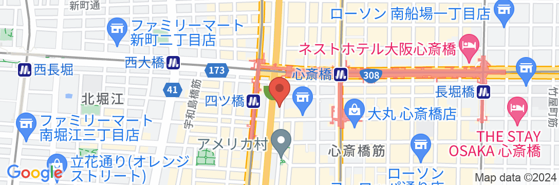 アパホテル〈なんば北 心斎橋駅前〉(全室禁煙)の地図