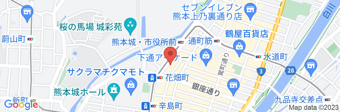 ダイワロイネットホテル熊本の地図