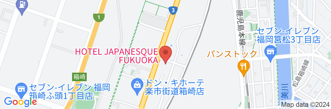 ホテルジャパネスク福岡の地図