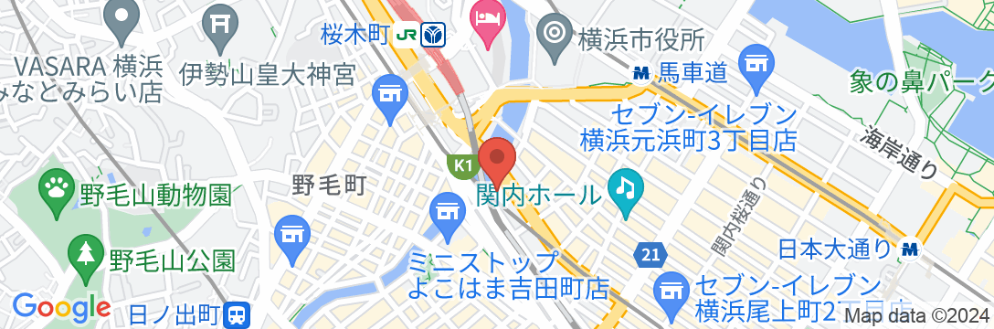 ファーイーストビレッジホテル横浜の地図