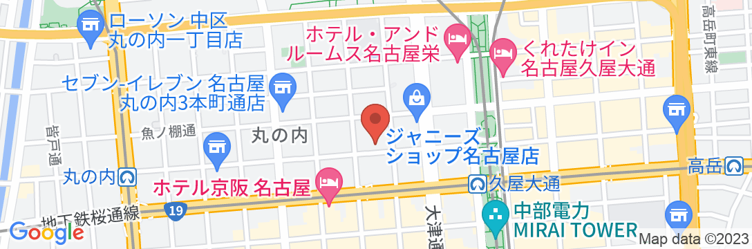 天然温泉ホテルリブマックスPREMIUM名古屋丸の内の地図