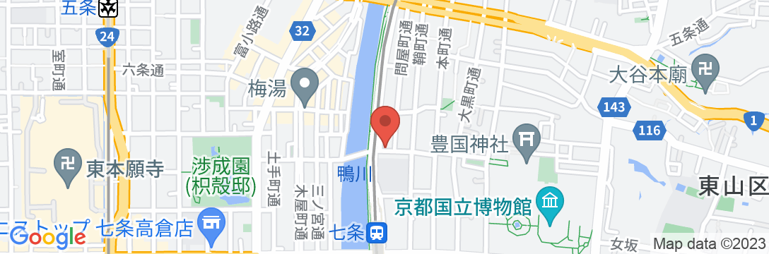 アビタホテル京都鴨川の地図