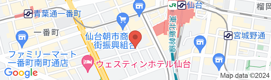 ホテルセントラル仙台の地図