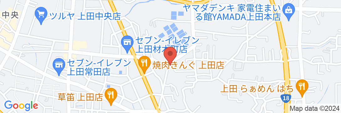 ホテル上田山荘の地図
