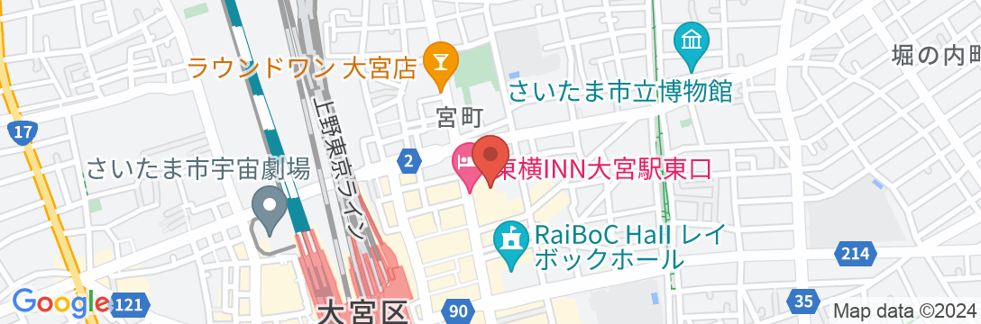東横INN大宮駅東口の地図