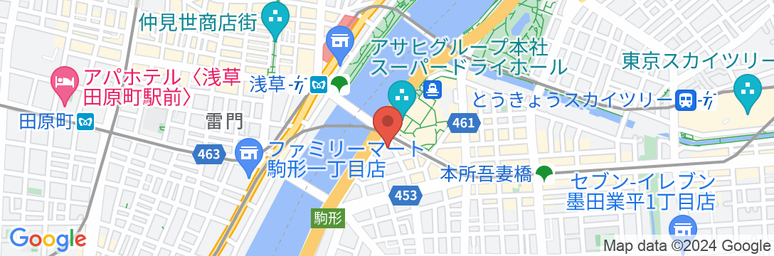 Calm浅草雷門の地図