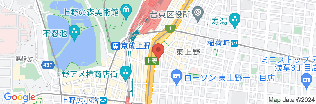 アパホテル〈上野駅前〉の地図