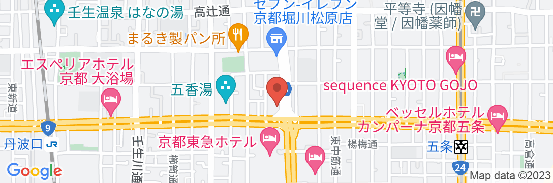 チサン スタンダード 京都堀川五条の地図