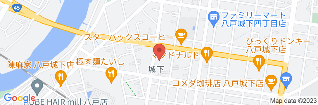 ホテルテトラ本八戸の地図