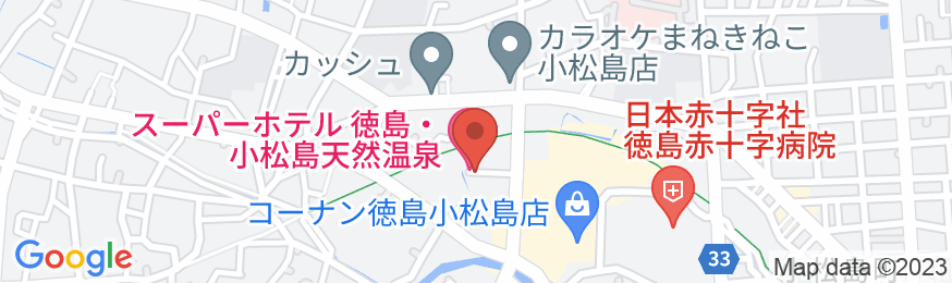 スーパーホテル徳島・小松島天然温泉の地図