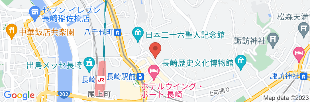 Coruscant Hotel 長崎駅3の地図