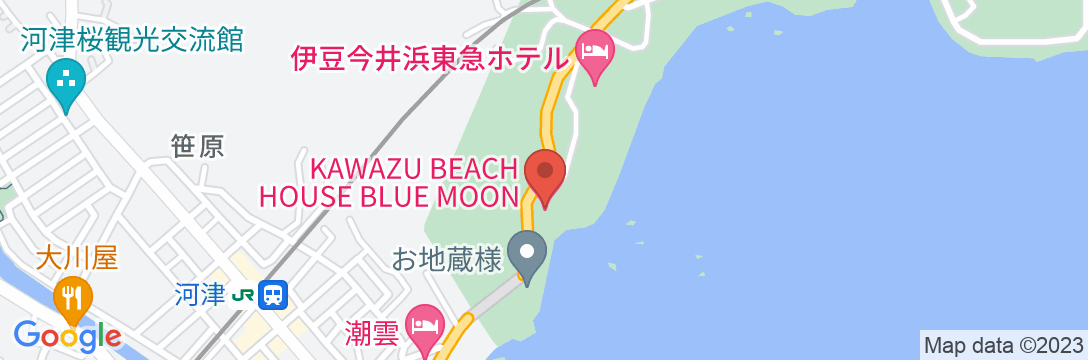 KAWAZU BEACH HOUSE BLUE MOONの地図