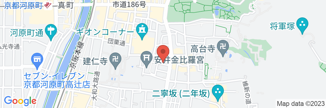 Connect inn 祇園毘沙門町の地図