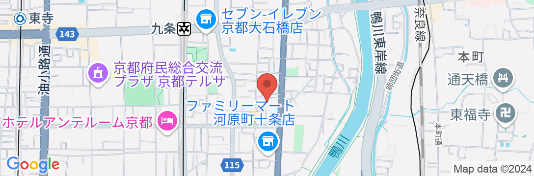 Connect inn 九条河原町の地図