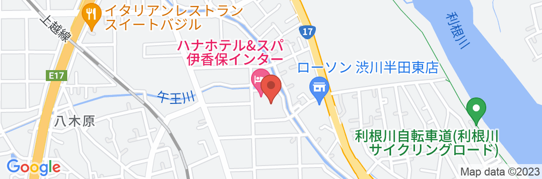 渋川天然温泉 ハナホテル&スパ 伊香保インターの地図