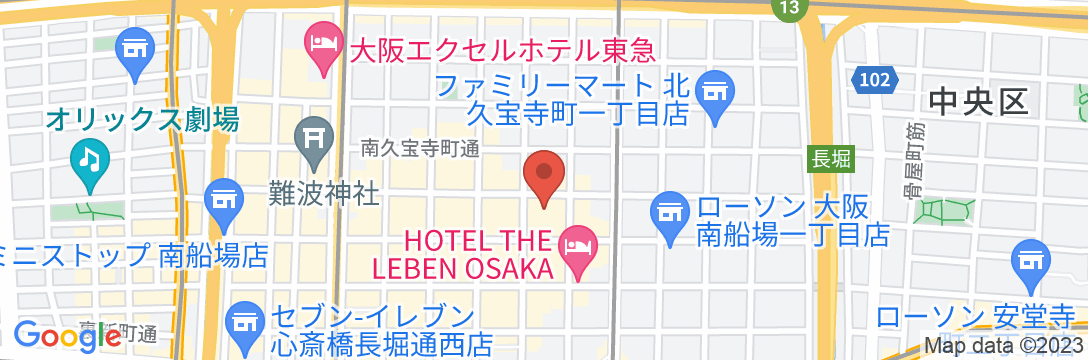 ザ・ワンファイブ大阪堺筋の地図