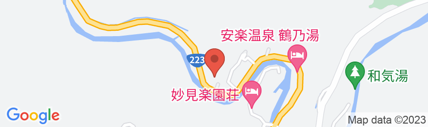 安楽温泉 朱峰の地図