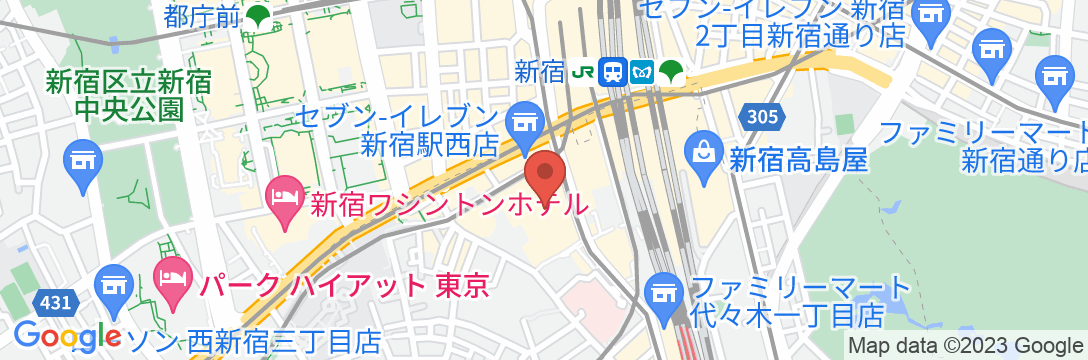 ホテルサンルートプラザ新宿の地図
