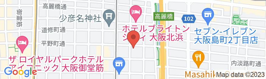 ホテルVINE大阪北浜の地図