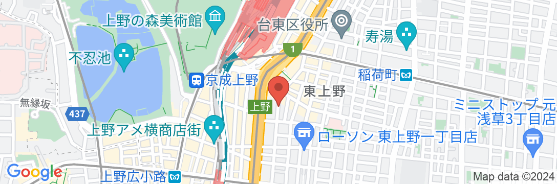 ビジネスホテル やなぎや<東京都>の地図