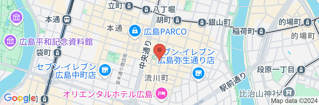 ホテルエクシル広島流川通りの地図