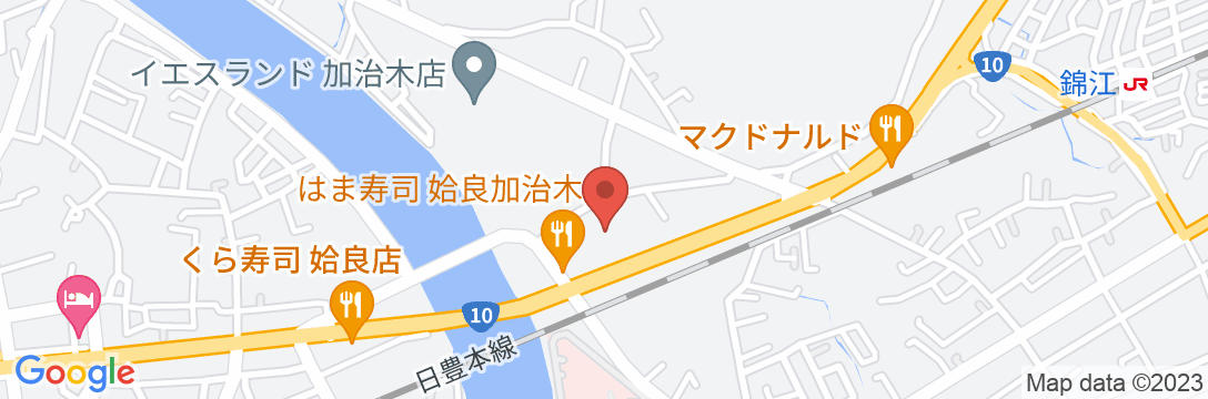 かじき温泉ホテルの地図
