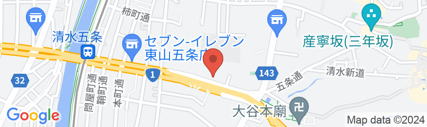 NOHGA HOTEL KIYOMIZU KYOTO(ノーガホテル清水京都)の地図