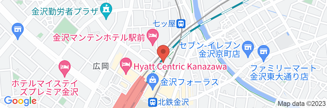 チサン バジェット 金沢駅前の地図