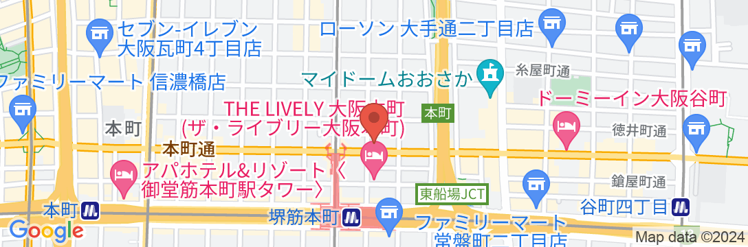 ダイワロイネットホテル大阪堺筋本町 PREMIERの地図