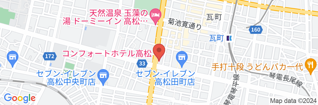コンフォートホテル高松の地図