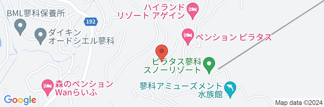 蓼科高原ペンション・サンセットの地図