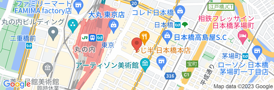 ホテル モンテ エルマーナ東京の地図
