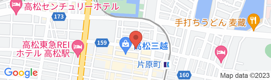 ホテルエリアワン高松シティ(ホテルエリアワングループ)の地図