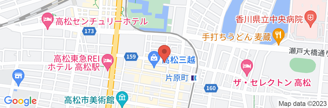 ホテルエリアワン高松シティ(ホテルエリアワングループ)の地図