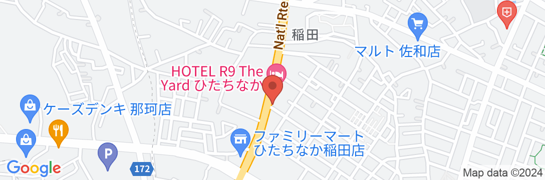 HOTEL R9 The Yard ひたちなかの地図